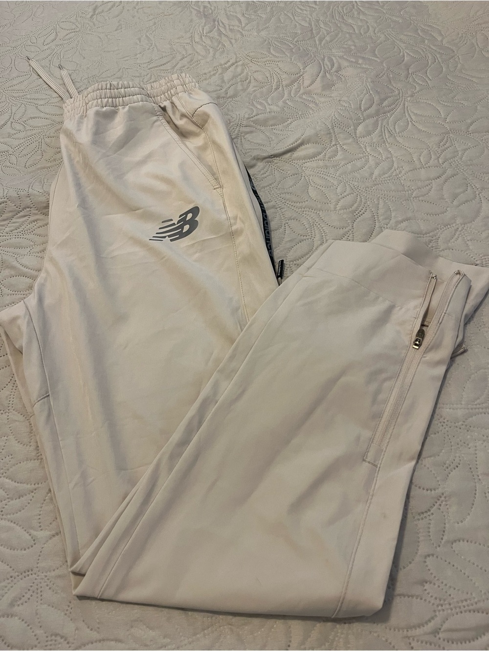 New Balance Light Cream Athletic Track Pants